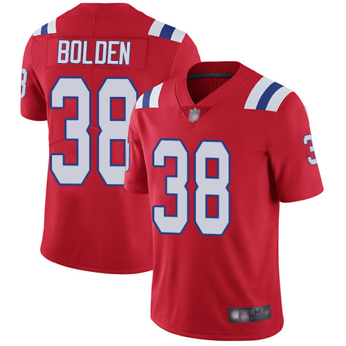 New England Patriots Football 38 Vapor Limited Red Men Brandon Bolden Alternate NFL Jersey